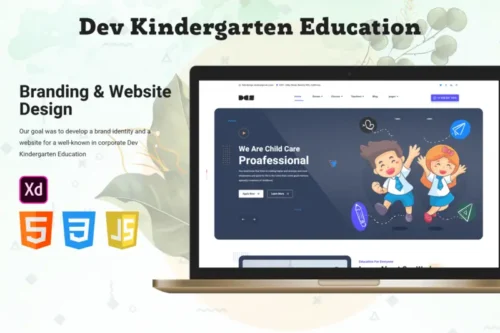 Mua Dev Kindergarten Education Template Vue & React JS giá rẻ
