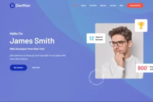 Mua Devman - Personal Portfolio React Template giá rẻ