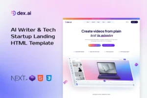 Mua Dex.AI - AI Writer & Tech Startup NextJS Template giá rẻ