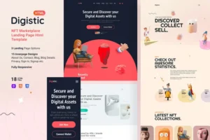 Mua Digistic - NFT Marketplace HTML Landing Page giá rẻ