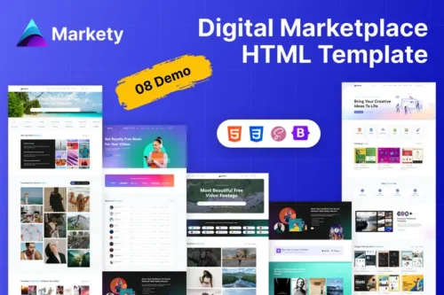 Mua Digital Marketplace HTML Template giá rẻ