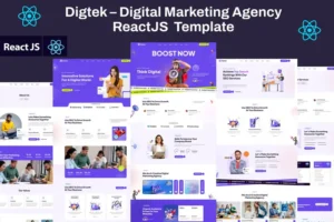 Mua Digtek - Digital Marketing Agency ReactJs Template giá rẻ
