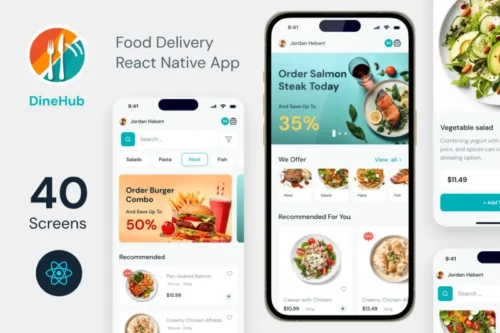 Mua DineHub - Food Delivery React Native App giá rẻ