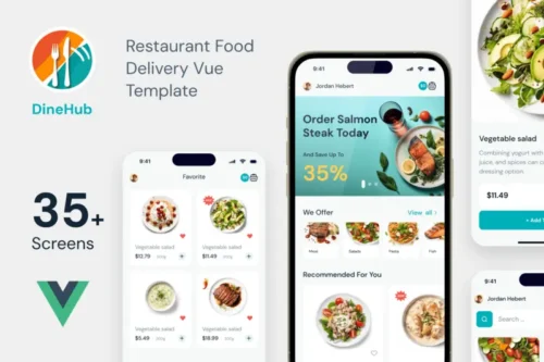 Mua DineHub - Food Delivery Vue App with Backend giá rẻ