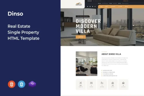 Mua Dinso | Real Estate Single Property HTML Template giá rẻ