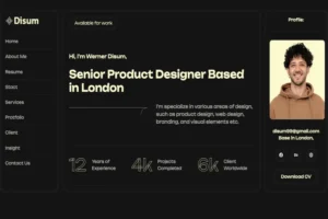 Mua Disum - Personal Portfolio HTML Template giá rẻ