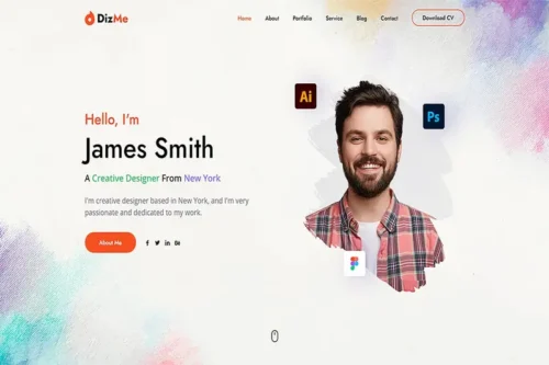 Mua Dizme - Tailwind CSS Personal Portfolio Template giá rẻ