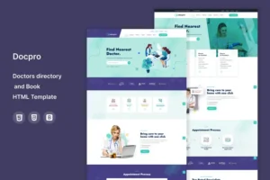 Mua Docpro - Doctors directory & Book Online template giá rẻ