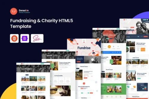 Mua Donacion - Fundraising & Charity HTML5 Template giá rẻ