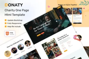 Mua Donaty - Charity Landing Page HTML Template giá rẻ