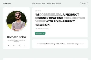 Mua Dorbesh - Personal Portfolio Template giá rẻ