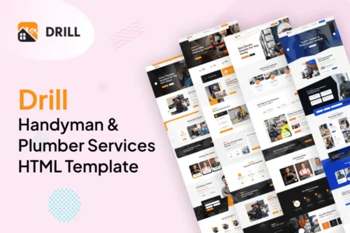Mua Drill - Handyman & Plumber Services HTML Template giá rẻ
