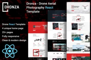 Mua Dronza - Drone Aerial Photography React Template giá rẻ