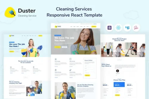 Mua Duster - Cleaning Services React Template giá rẻ