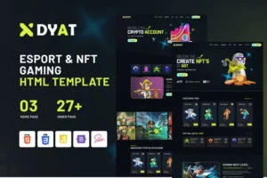 Mua DYAT - eSports and Gaming NFT HTML Template giá rẻ