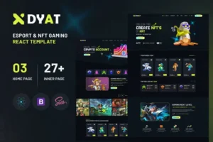 Mua DYAT - eSports and Gaming NFT React JS Template giá rẻ