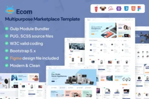 Mua Ecom - Marketplace HTML Template + RTL + Dashboard giá rẻ