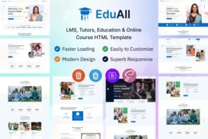 Mua EduAll - LMS Tutors Education & Online Course HTML giá rẻ