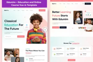 Mua Edumim – Education and Course Vue Js Template giá rẻ