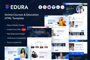 Mua Edura – Online Courses & Education HTML Template + giá rẻ