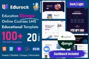 Mua Edurock - Django Education Bootstrap 5 Template giá rẻ