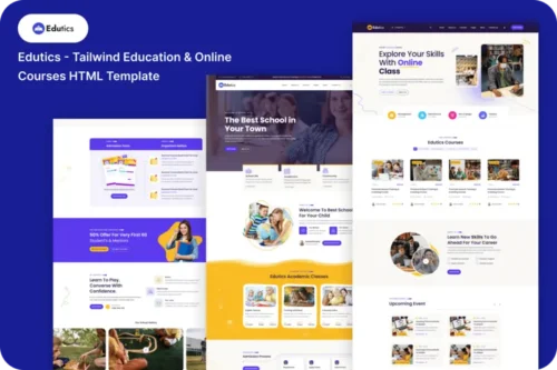 Mua Edutics - Tailwind Education & Online Courses HTML giá rẻ
