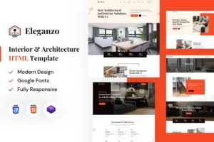 Mua Eleganzo | Interior & Architecture HTML Template giá rẻ