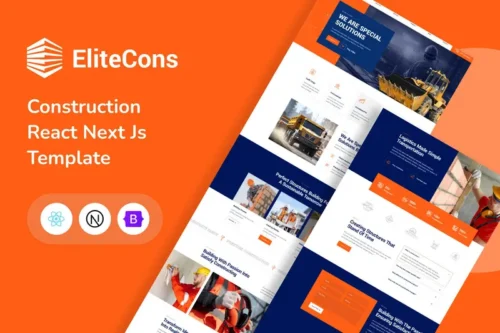 Mua Elitecons - Construction Building React Next Js giá rẻ
