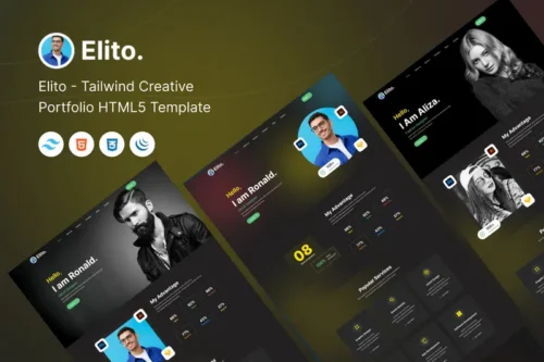 Mua Elito - Tailwind Creative Portfolio HTML5 Template giá rẻ