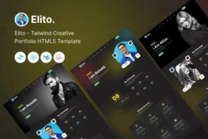 Mua Elito - Tailwind CSS Portfolio React Template giá rẻ