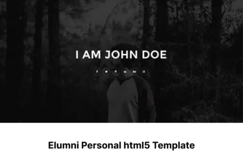 Mua Elumni Personal html5 Template giá rẻ