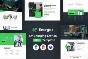Mua Energox | EV Charging Station HTML Template giá rẻ