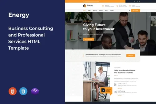 Mua Energy - Business Consulting HTML Template giá rẻ