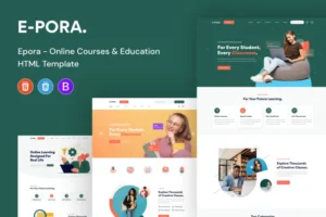 Mua Epora - Online Courses & Education HTML5 Template giá rẻ