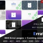 Erratum – 404 Error Pages + Coming soon + Login