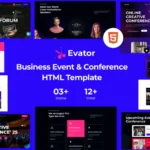 Evator – Event, Conference & Meetup HTML Template