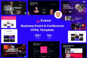Mua Evator - Event, Conference & Meetup HTML Template giá rẻ