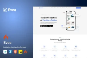 Mua Evea - CodeIgniter App Landing Page Template giá rẻ