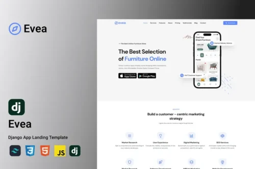 Mua Evea - Django 5 Landing Page Template giá rẻ