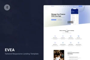 Mua Evea - Tailwind CSS Landing Page Template giá rẻ