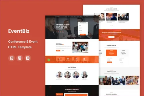 Mua EventBiz - Conference & Event HTML Template giá rẻ