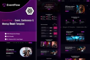 Mua EventFlow - Event, Conference React Template giá rẻ