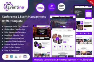 Mua Eventino - Event, Meetup Conference HTML Template giá rẻ
