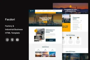 Mua Facdori - Factory & Industrial HTML Template giá rẻ