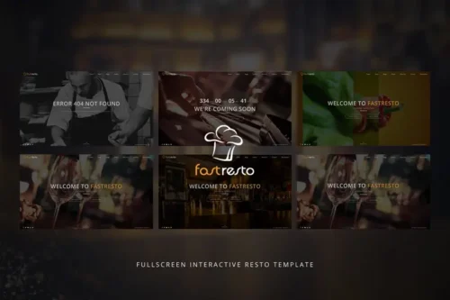 Mua Fastresto Fullscreen Restaurant Template giá rẻ