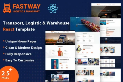 Mua Fastway - Logistic & Transport React Template giá rẻ
