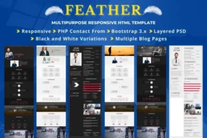 Mua FEATHER - Multipurpose Responsive Landing Pages giá rẻ
