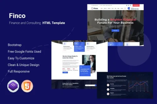 Mua Finco - Finance and Consulting HTML Theme giá rẻ