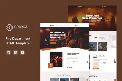 Mua Firbrigs - Fire Department HTML Template giá rẻ