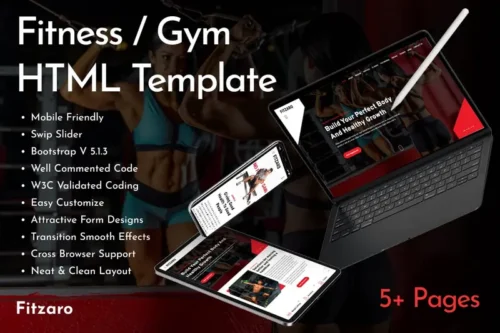 Mua Fitzaro - Gym & Fitness HTML Template giá rẻ